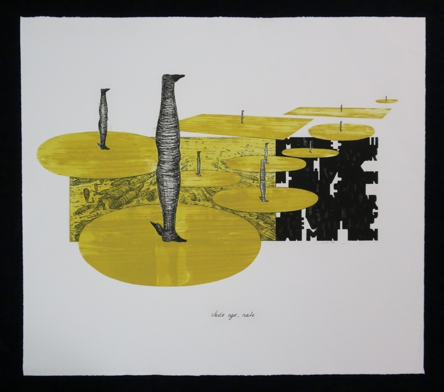 Gijs van Noort: Ets en aquatint, Vade Age, Nate verkocht voor € 75!