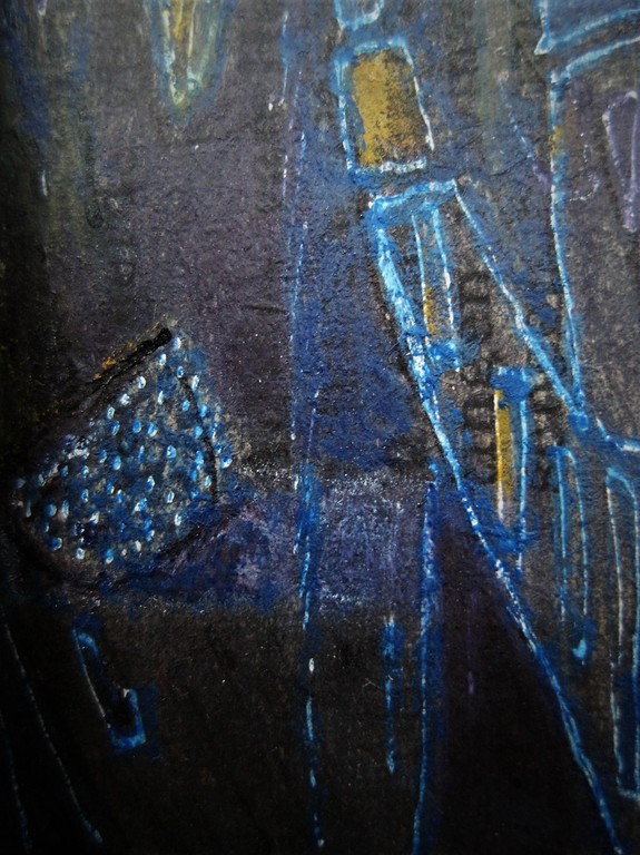 Nieuwe Haagse School Aquarel/Inkt "nachtelijk gesprek" Piet Franz 1922-1991 kopen? Bied vanaf 1!