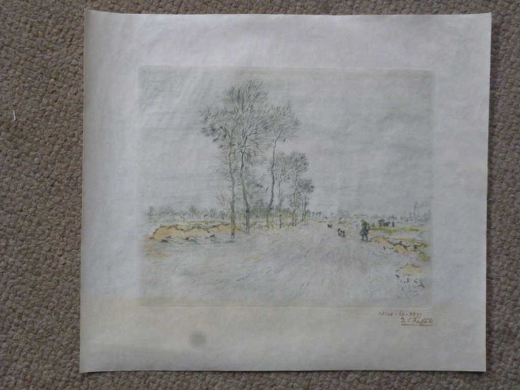 Jean Francois Raffaëlli - kleurenets - La route aux grand arbres kopen? Bied vanaf 150!