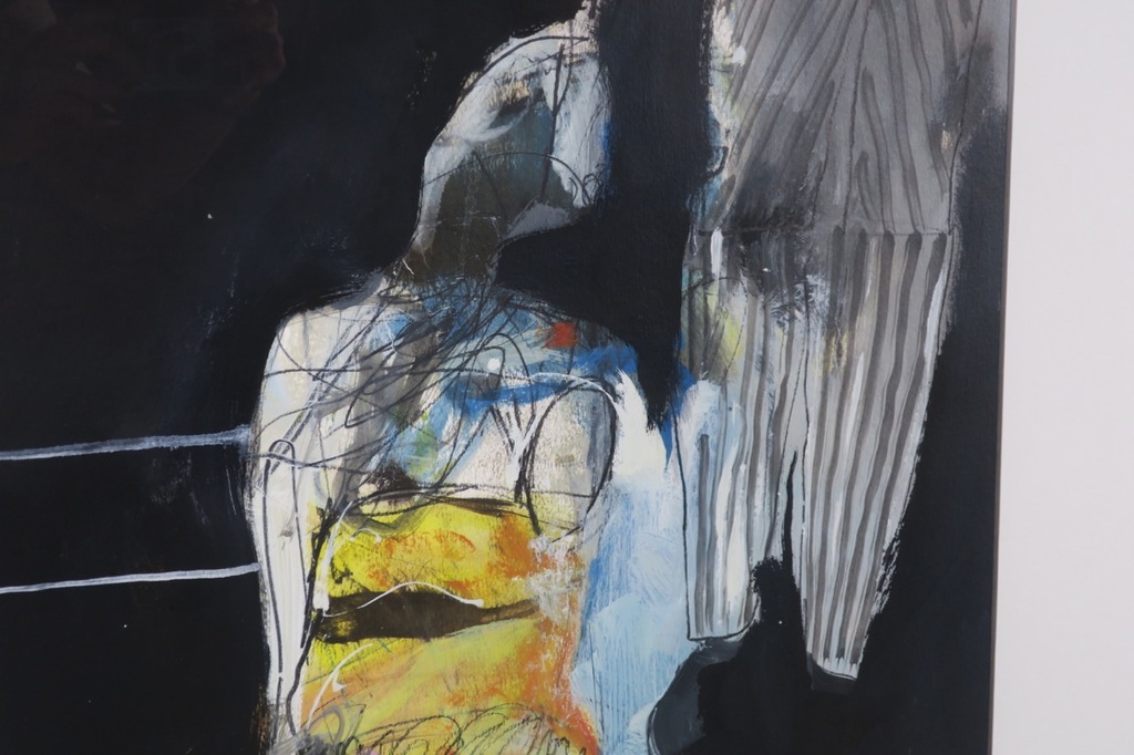 Herman van der Hoff: Olieverf op papier, Z.T. (Figuur) - Ingelijst kopen? Bied vanaf 40!