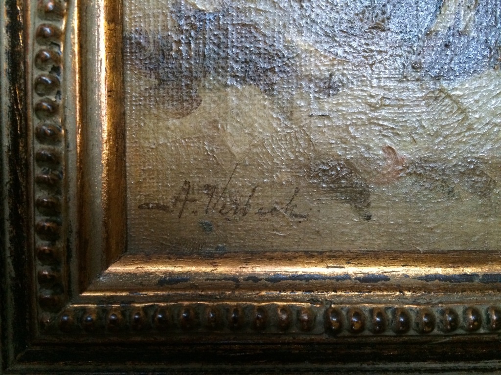 mooi leuk klassiek werk van A. Verbeek van herders dame met schaap en lammetje kopen? Bied vanaf 1!