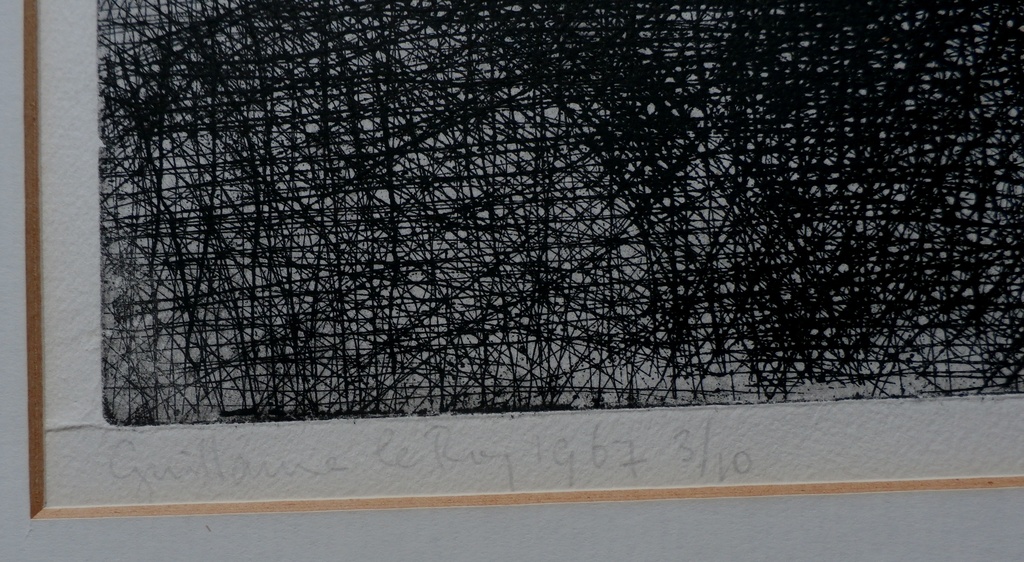 Guillaume le Roy - Ets - Abstracte compositie - 1967 kopen? Bied vanaf 85!