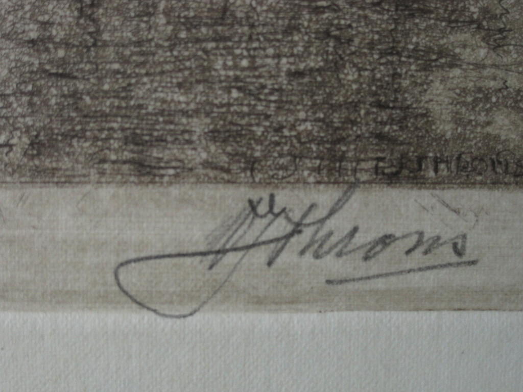 Fraaie 1950 gesigneerde Ets "Amsterdam brug bij Staalstraat en Groenburgwal"  kopen? Bied vanaf 1!