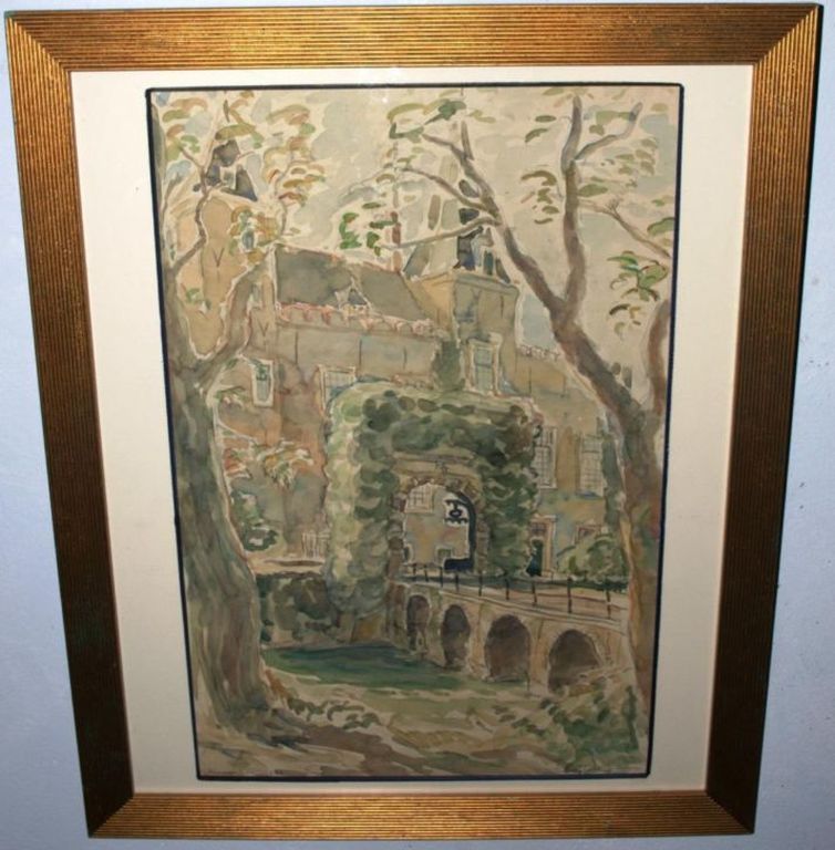 Sluijters jr. mooie : Aquarel Brug Heemsteden 1947 verkocht voor € 65!