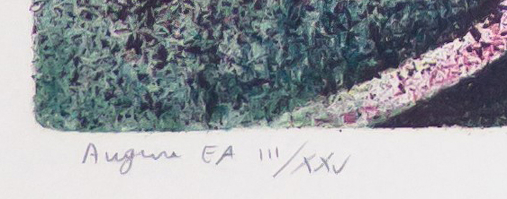 Andre Goezu: Kleurenlitho, Titel: Auguri, oplage 3 van 25. kopen? Bied vanaf 85!