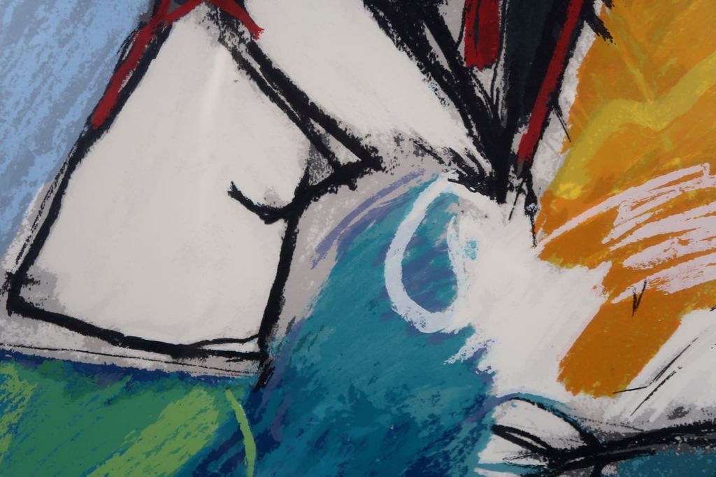 Henk van Vessem: Zeefdruk, Zonder titel VI - Ingelijst kopen? Bied vanaf 50!