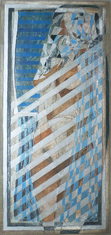 Wessel Dijkstra - Vrouwelijk naakt, olieverf op board (ingelijst, groot) verkocht voor € 170!