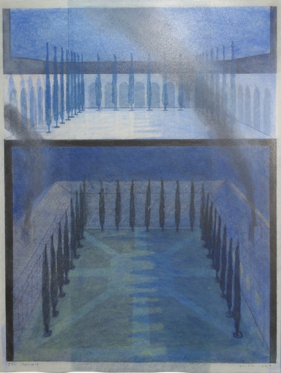 Edith Sont: Gemengde techniek op papier, Architectuur kopen? Bied vanaf 1!