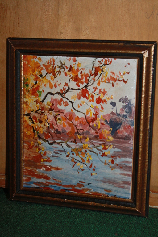 LEONID SOLOGAUB  - BLOESEMTAKKEN BOVEN RIVIER verkocht voor € 80!