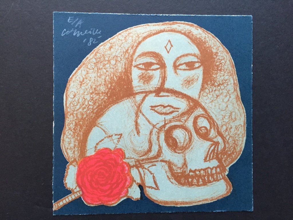 CORNEILLE ( CoBrA ) EA zeefdruk 1982 verkocht voor € 55!