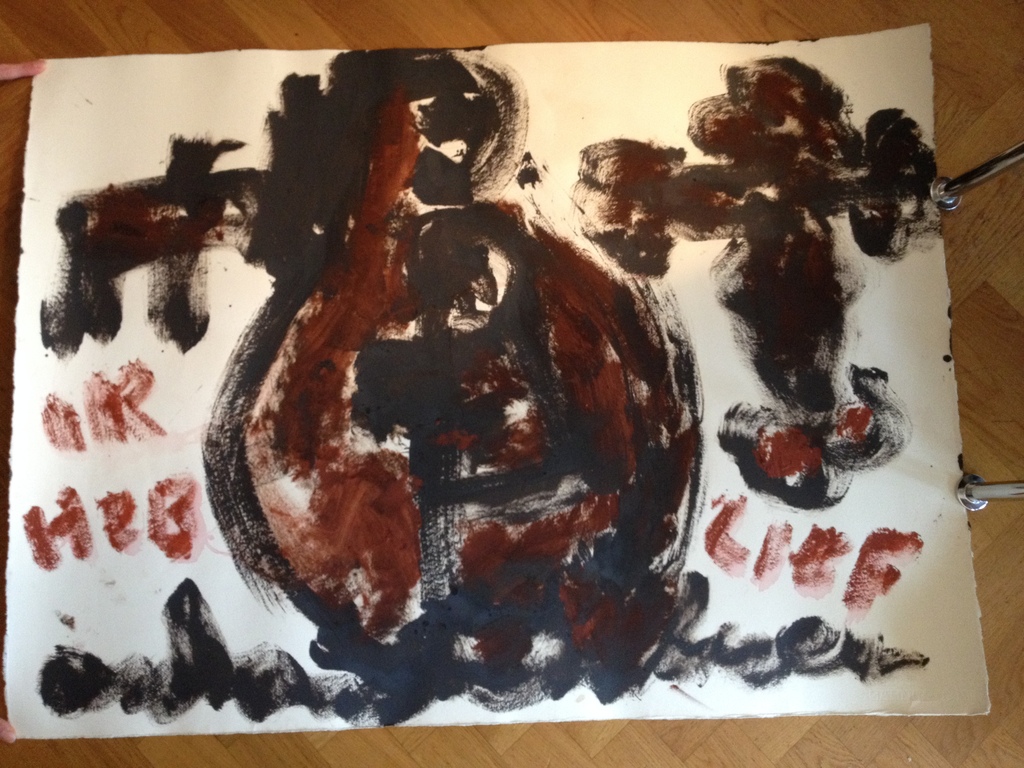 Anton Heyboer "Ik heb lief" groot werk  verkocht voor € 189!