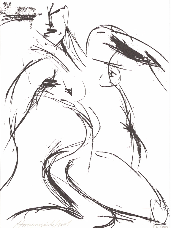 Annemarie de Groot - Beweging - Gesigneerde zeefdruk - 1987 kopen? Bied vanaf 25!