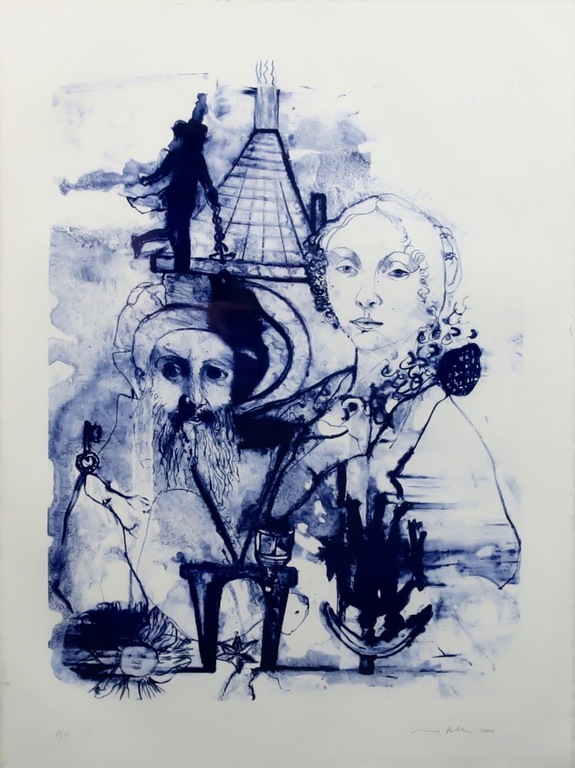 Uwe Poth: Litho, Reis van Goethe - Ingelijst kopen? Bied vanaf 35!