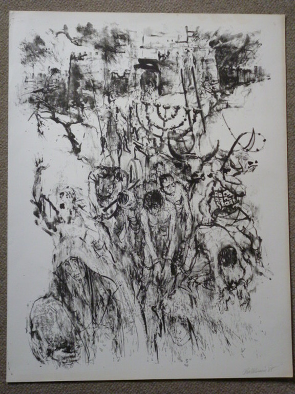 Piet Klaasse - litho - Kruisweg verkocht voor € 35!