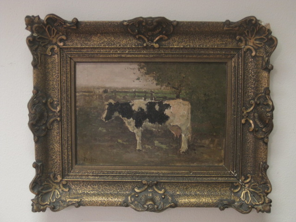 Pieter de Regt 1877-1960 olieverf "Koeien in boslandschap" ca. 1920 gesigneerd kopen? Bied vanaf 1!