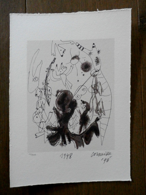 Corneille - litho + boek (luxe editie) - herkomst: bibliotheek Boudewijn Buch verkocht voor € 175!