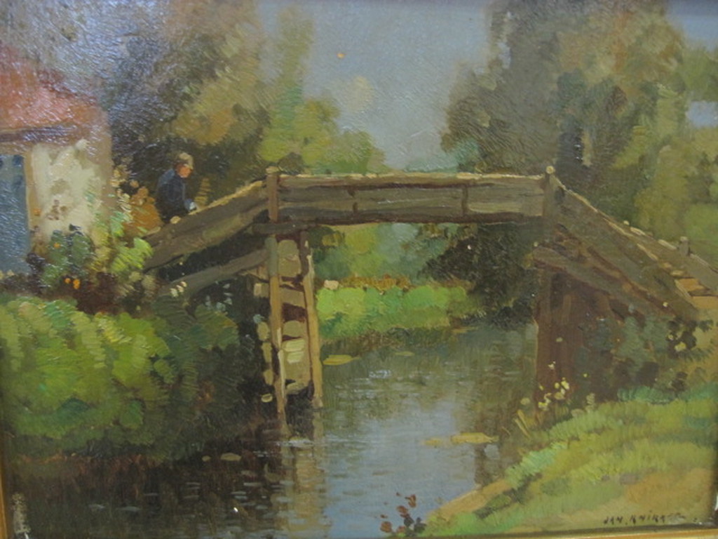 Jan Knikker sr - olieverf "Giethoorn" nabloei Haagse School ca. 1920  kaufen? Bieten Sie von 1!