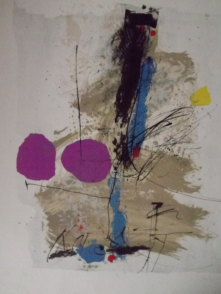 Lithografie, zonder titel,  afmeting 56 x 76 cm. Niet ingelijst verkocht voor € 90!
