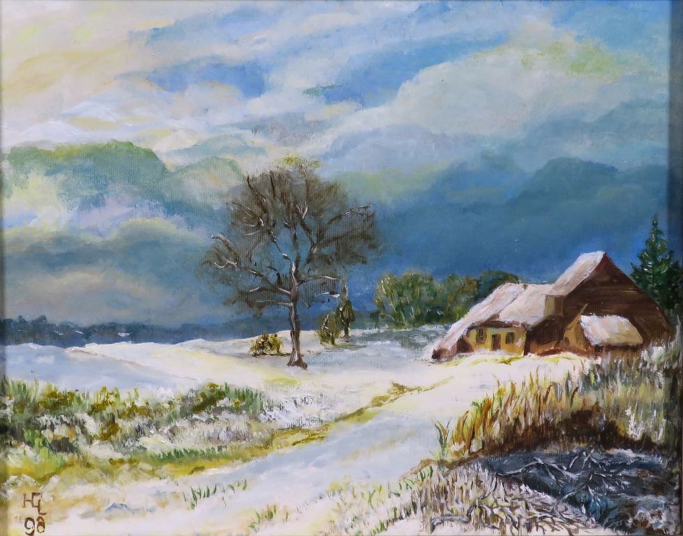 Herman Lievers: Olieverf op doek, Winter landschap - Ingelijst kopen? Bied vanaf 1!