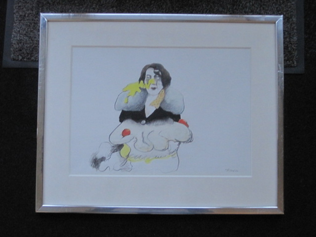 Anton Martineau (1926-) Aquarel "egg on your face" gesigneerd kopen? Bied vanaf 1!