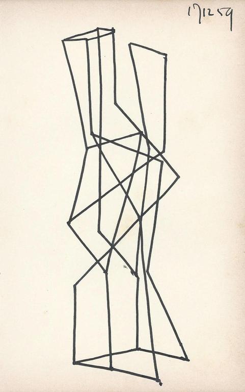 Siep van den Berg : compositie I (originele tekening) kopen? Bied vanaf 1!