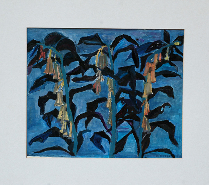 Hans Ebeling Koning, gouache, Salomonszegels kopen? Bied vanaf 60!