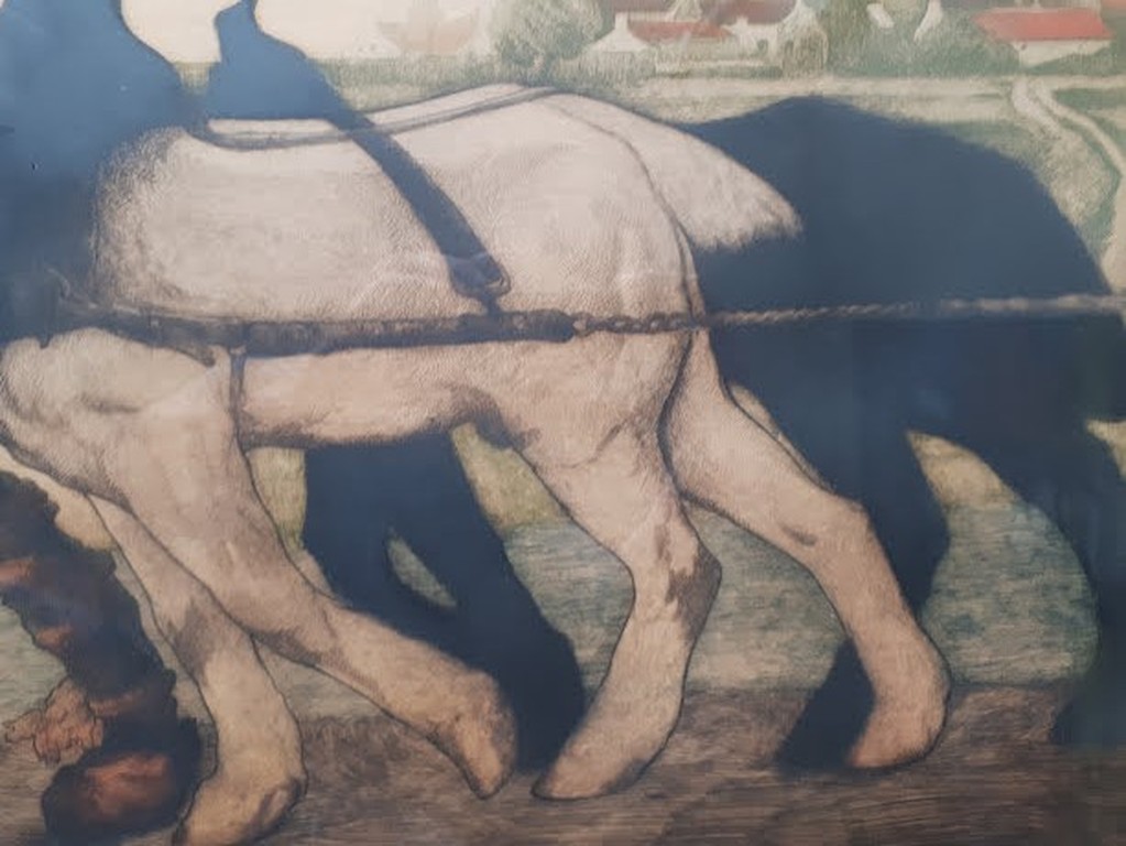 Maurice Langaskens zeer grote kleurenets, gesigneerd, ingelijst kopen? Bied vanaf 100!