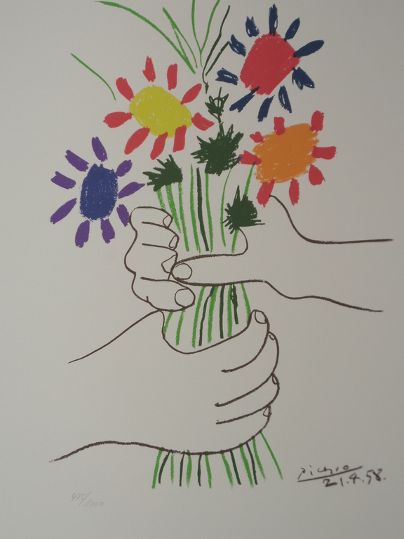 Pablo Picasso (naar) Le Bouquet - lithografie S.P.A.D.E.M. oplage 1000 ex (1983) kopen? Bied vanaf 199!