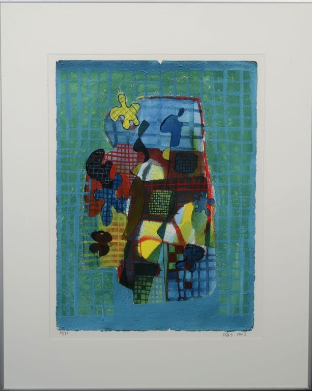 Anna Mes: Gicleedruk, Compositie I - Ingelijst verkocht voor € 36!