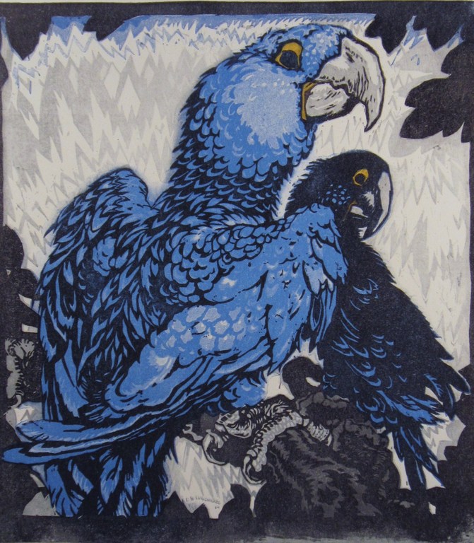 Houtsnede van Ludwig Heinrich Jungnickel - Blaue Arras kopen? Bied vanaf 35!