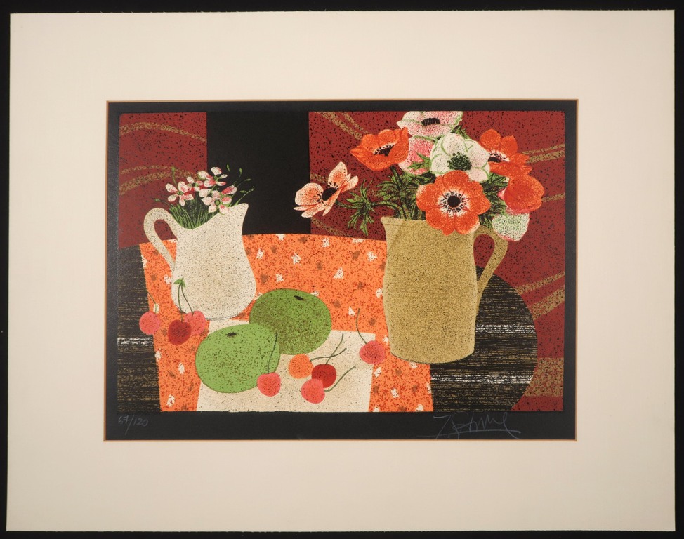 Yves Ganne: Litho, Poppy on the table kopen? Bied vanaf 1!