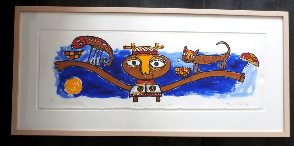 Toyin Loye - Toyin Loye - ingelijste zeefdruk: For the Gods I - 1997 kopen? Bied vanaf 135!