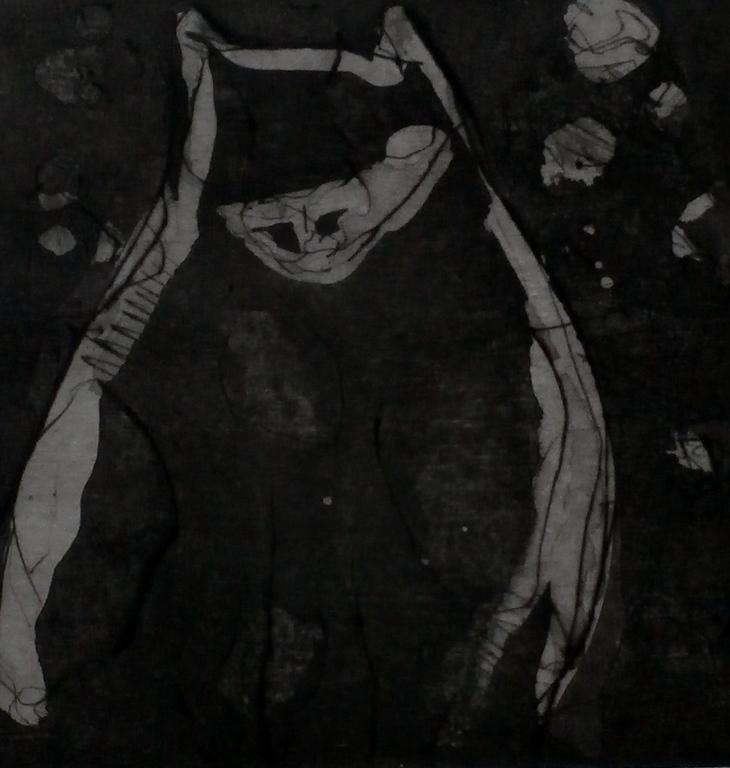 Onbekende kunstenaar - ets/droge naald: "kat" - 1986 kopen? Bied vanaf 1!