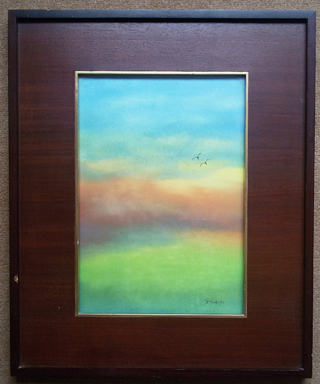 Wolfgang R. Reiter - Vogels in de lucht, aquarel? (ingelijst) kopen? Bied vanaf 1!