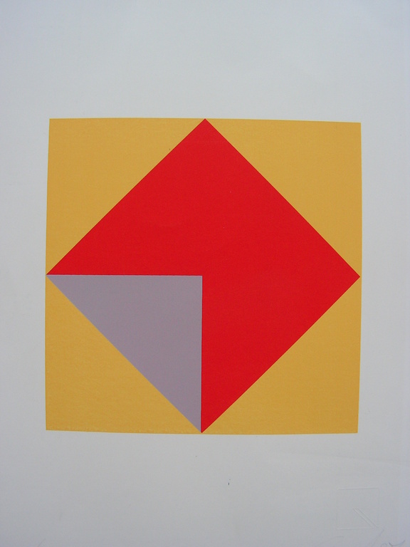 Chavalit Soemprungsuk 1939  -  zeefdruk  - Geometrische compositie verkocht voor € 50!