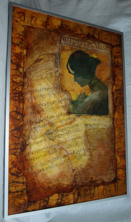 ANINA MARGIONO  – Collage – Autrefois valse – Gesigneerd & ingelijst - 1979 kopen? Bied vanaf 1!