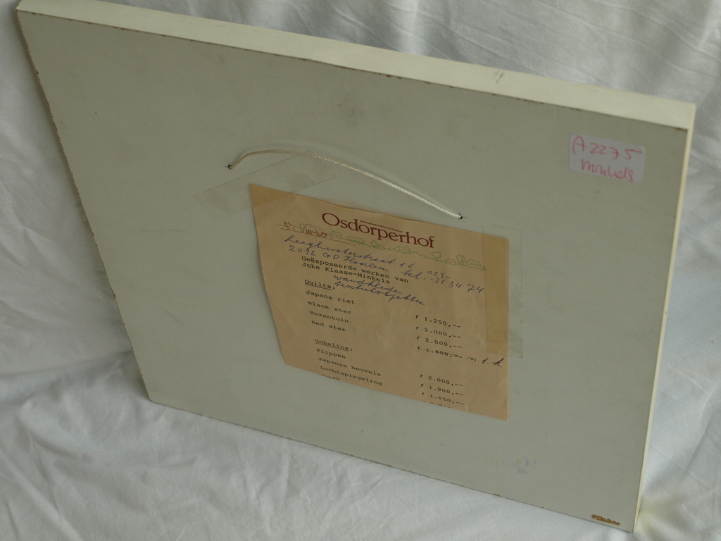 Joke Klaase : Textielkunst – Rietkragen in de winter – 1984  kopen? Bied vanaf 1!