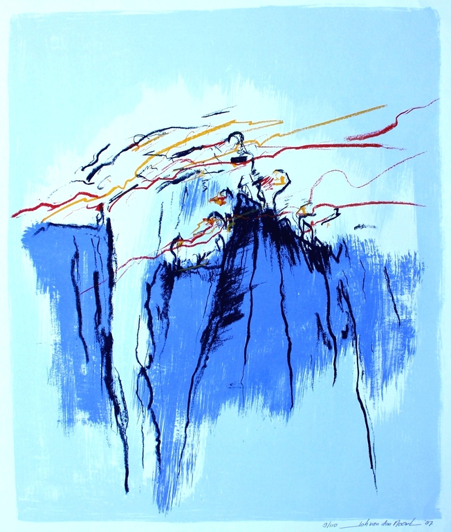 JOHANN VAN DEN NOORT (1940), Zeefdruk, Birds on the Farnes verkocht voor € 99!