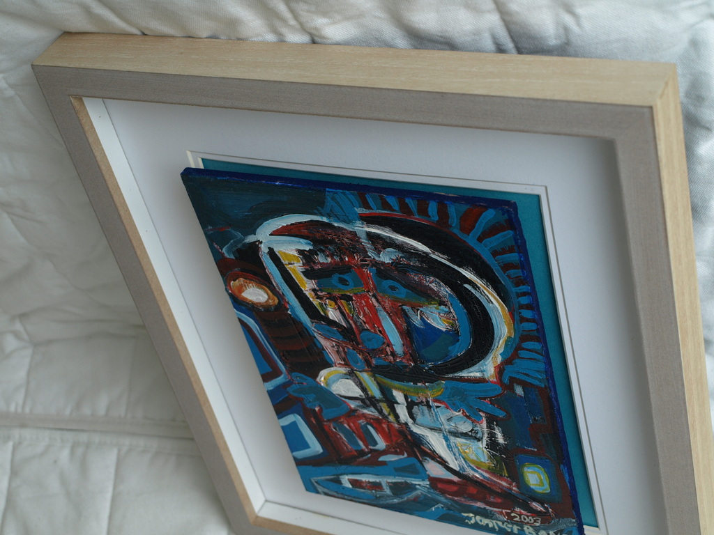 Jasper Banen : Acrylverf op paneel , Havengezicht – ingelijst – 2003  kopen? Bied vanaf 75!