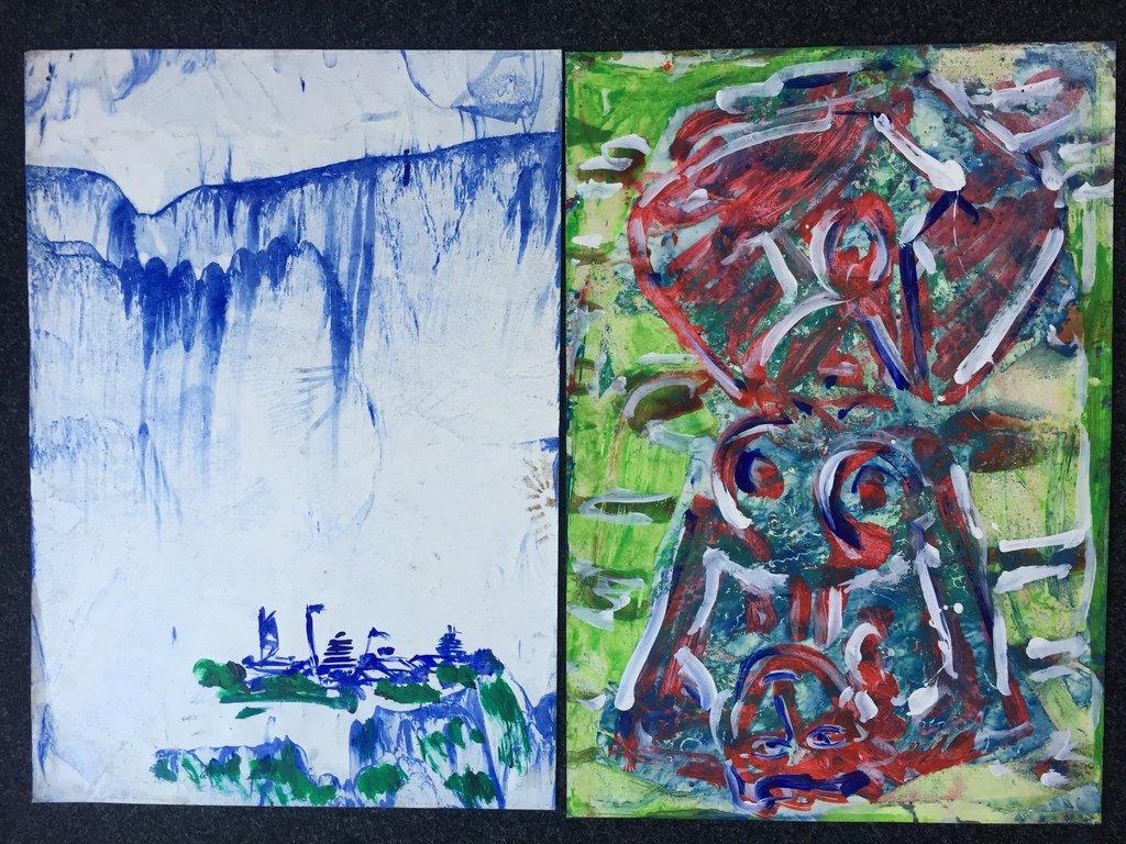 2 X THEO NIERMEIJER, Gemengde technieken/gouache op papier kopen? Bied vanaf 1!