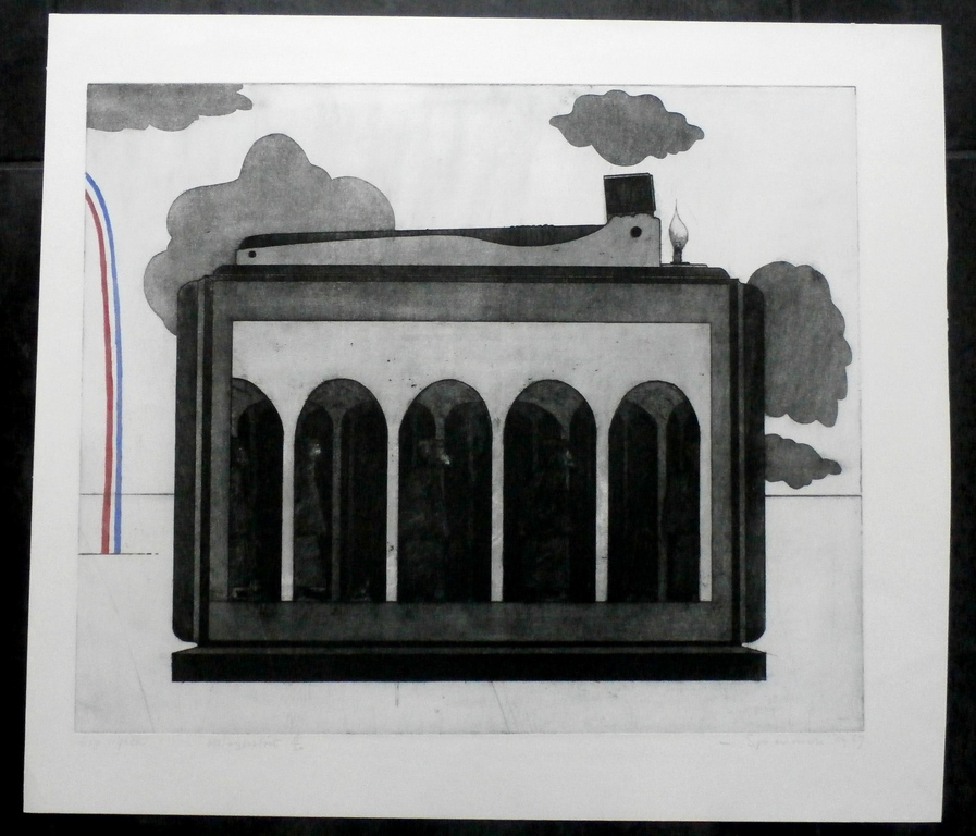 Kees Spermon -  ets/aquatint: Big Lighter -  1967 kopen? Bied vanaf 45!