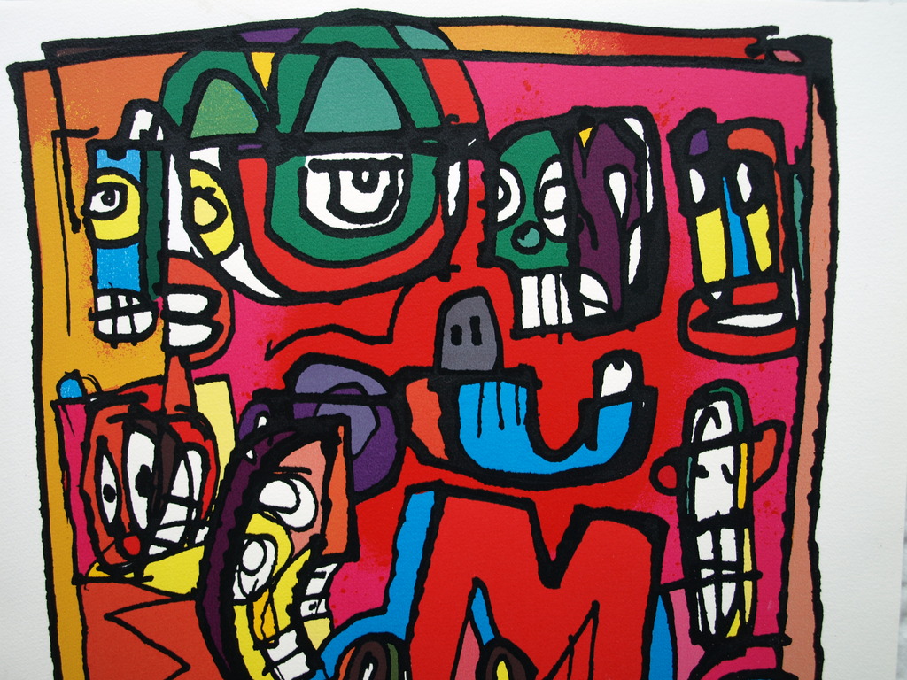 George Heidweiller : Zeefdruk – Twisted Reminder – gesigneerd – 1997 kopen? Bied vanaf 35!