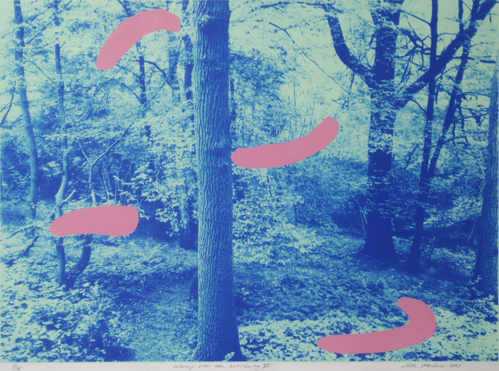 Dick Donker: Zeefdruk, Ontwerp voor een schildering VII - Ingelijst kopen? Bied vanaf 20!