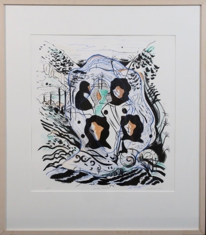 Nour Edinne Jarram: Litho, Pensees Nomades - Ingelijst kopen? Bied vanaf 1!