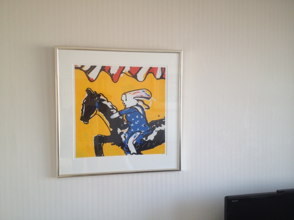 Herman Brood, grote gesigneerde zeefdruk, 'Ruiter te paard' kopen? Bied vanaf 350!
