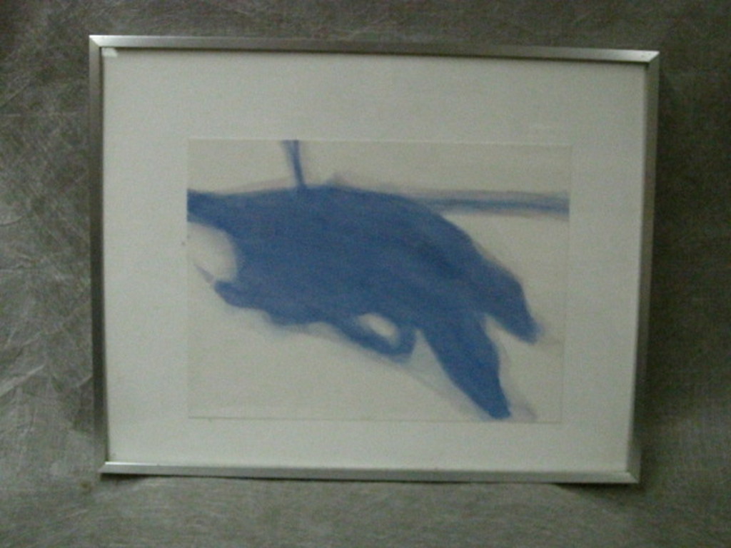 zeldzame Eric de Nie (1944-) aquarel "blauwe compositie" gesigneerd  kopen? Bied vanaf 1!
