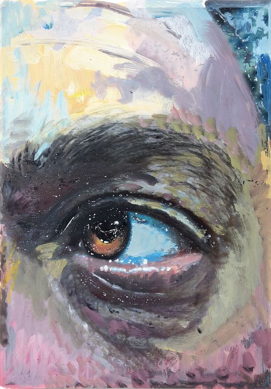 Peter Klashorst - gemengde techniek op papier - Eye love you kopen? Bied vanaf 75!