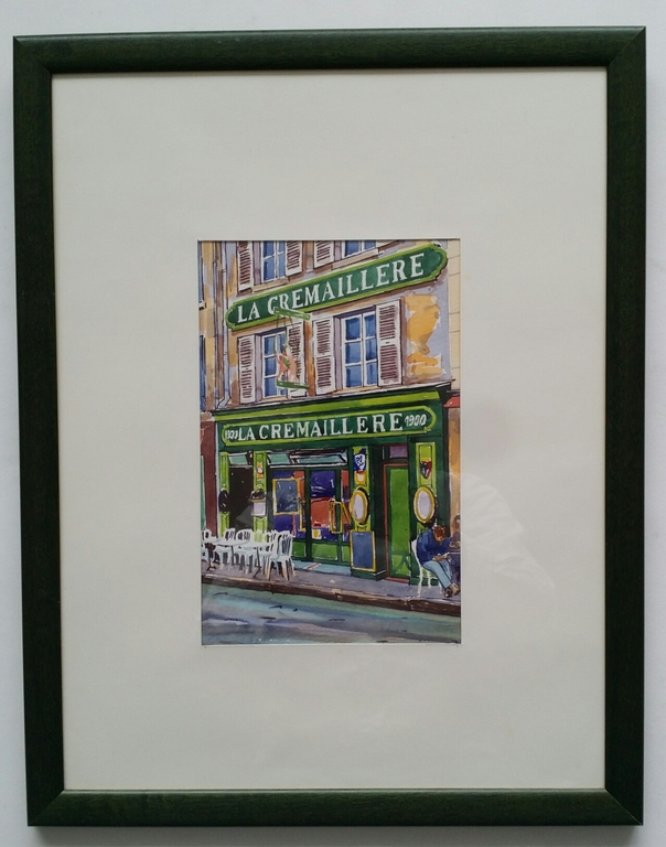 Niet of onleesbaar gesigneerd - Onbekend. Aquarel. Parijs terras. La Cremaillere 1900. kopen? Bied vanaf 10!