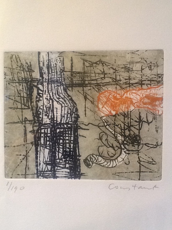 Zonder titel. Ingekleurde ets kopen? Bied vanaf 800!