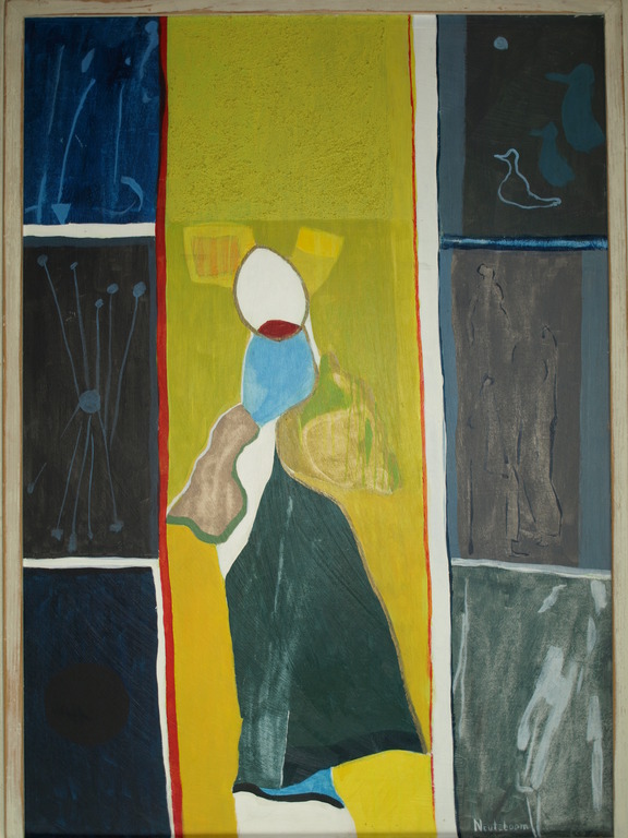 Evert Neuteboom - Acrylverf op paneel – Tussen de colissen - Gesigneerd  kopen? Bied vanaf 125!